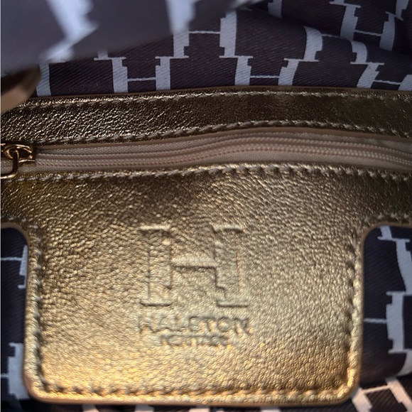 Halston Heritage sequined gold fold over clutch - Picture 7 of 7